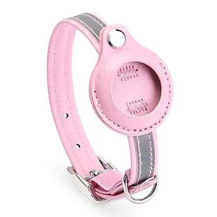 For Airtag Tracker Protective Cover Pet PU Collar, Specification: XS(Pink)