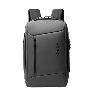 SKV B20430 Men Large Capacity Commute Computer Bag Business Casual Backpack(Grey)