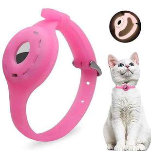 Pet Luminous Collar Locator Cover for Airtag, Specification: S(Luminous Pink)