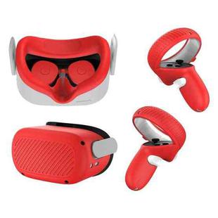 VR Glasses Lens Shell Handle Protective Case For Oculus Quest 2(Red)