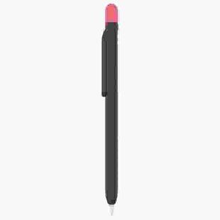 CY152 Magnetic Silicone Storage Colorblock Pen Holder For Apple Pencil 1(Black)