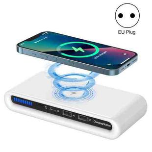 N67 15W Wireless Charger+1 Type-C+2 Type-A Port Charger with Atmosphere Lights With EU plug