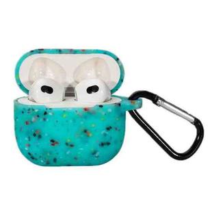 For AirPods 1/2 Bluetooth Earphone Silicone Case(Lake Green Floral)
