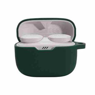 For JBL T230NC TWS Wireless Bluetooth Headphones Silicone Case(Ink Green)