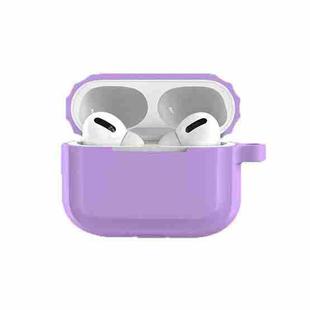 Bluetooth Earphone Soft Silicone Case For AirPods Pro (Light Purple)