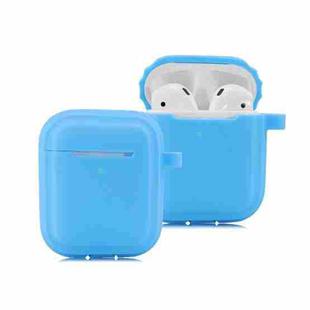Bluetooth Earphone Soft Silicone Case For AirPods 1/2 (Light Blue)