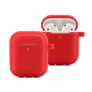 Bluetooth Earphone Soft Silicone Case For AirPods 1/2 (Red)