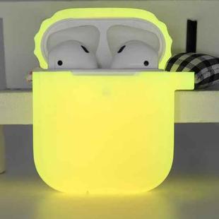 Bluetooth Earphone Soft Silicone Case For AirPods1/2 (Luminous Yellow)