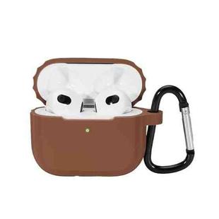 Bluetooth Earphone Soft Silicone Case For AirPods 3 (Brown)