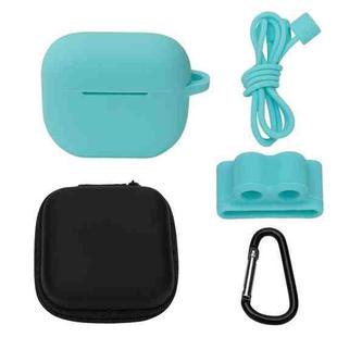 Bluetooth Earphone Silicone Cover Set For AirPods 3, Color: 5 PCS/Set Mint Green