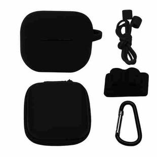 Bluetooth Earphone Silicone Cover Set For AirPods 3, Color: 5 PCS/Set Black