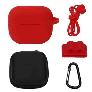 Bluetooth Earphone Silicone Cover Set For AirPods 3, Color: 5 PCS/Set Red