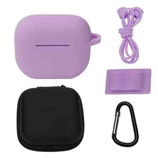 Bluetooth Earphone Silicone Cover Set For AirPods 3, Color: 5 PCS/Set Light Purple