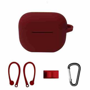 Bluetooth Earphone Silicone Cover Set For AirPods 3, Color: Ear Hanging Set Wine Red