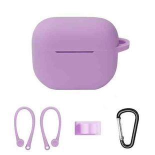 Bluetooth Earphone Silicone Cover Set For AirPods 3, Color: Ear Hanging Set Light Purple