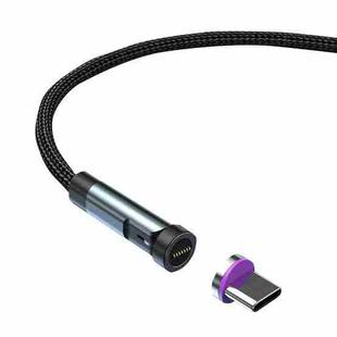 CC57 Type-C / USB-C Magnetic Interface Rotating Fast Charging Data Cable, Cable Length: 1m(Black)