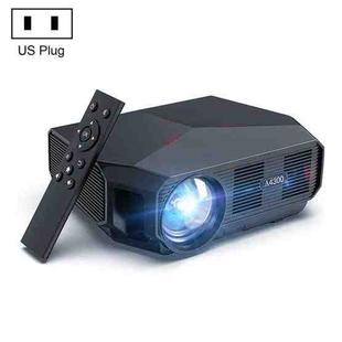 1080P HD Android Version Same Screen Projector, Color: Black 1080P (Android)(US Plug)