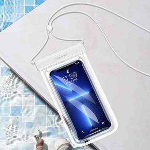 Swimming Diving Transparent TPU Dustproof and Waterproof Mobile Phone Bag(White)