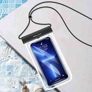 Swimming Diving Transparent TPU Dustproof and Waterproof Mobile Phone Bag(Black)
