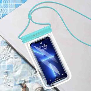 Swimming Diving Transparent TPU Dustproof and Waterproof Mobile Phone Bag(Light Blue)