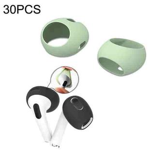 30PCS Earless Ultra Thin Earphone Ear Caps For Apple Airpods Pro(Matcha Green)