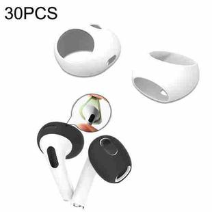 30PCS Earless Ultra Thin Earphone Ear Caps For Apple Airpods Pro(White)