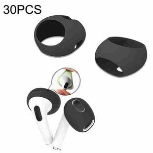 30PCS Earless Ultra Thin Earphone Ear Caps For Apple Airpods Pro(Black)