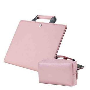 Laptop Bag Protective Case Tote Bag For MacBook Pro 15.4 inch, Color: Pink + Power Bag