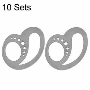 10 Sets EG43 Silicone Bluetooth Earphone Earbud Sports Anti-lost Holder For Keepods(Gray)