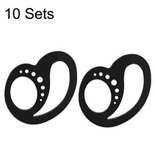 10 Sets EG43 Silicone Bluetooth Earphone Earbud Sports Anti-lost Holder For Keepods(Black)