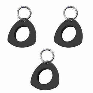 3PCS Tracking Anti-Lost Locator Silicone Triangle Case For AirTag(Black)