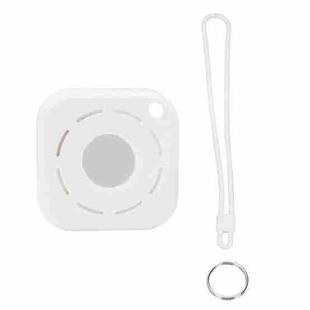 Tracker Anti-Lost Silicone Case For Airtag, Color: Transparent+Lanyard+Key Ring