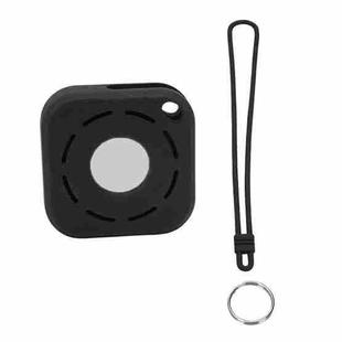 Tracker Anti-Lost Silicone Case For Airtag, Color: Black+Lanyard+Key Ring