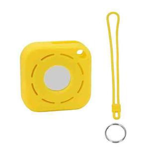Tracker Anti-Lost Silicone Case For Airtag, Color: Yellow+Lanyard+Key Ring