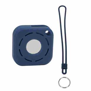 Tracker Anti-Lost Silicone Case For Airtag, Color: Noon Blue+Lanyard+Key Ring