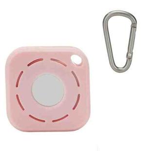 Tracker Anti-Lost Silicone Case For Airtag, Color: Pink+D Buckle