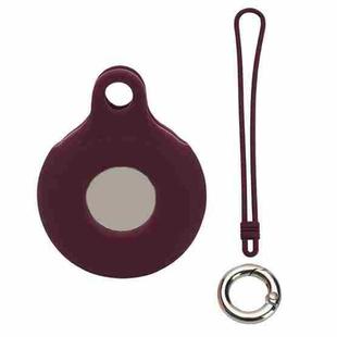 Locator Storage Silicone Cover With Hand Strap For AirTag, Color: Brown