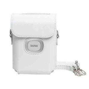 CAIUL Printer Protective Case PU Leather Case For Instax Mini Link2(White)