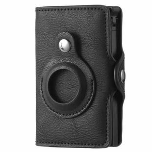 FY2108 Tracker Wallet Metal Card Holder for AirTag, Style: Retro (Black)