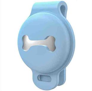 2 PCS JJ10134 Bone Shaped Pet Tracker Silicone Cover with Clip Function For Airtag(Sky Blue)
