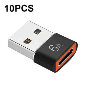 10 PCS HOWJIM HJ003 Type-C To USB3.0 Adapter Support Charging & Data Cable Transfer(Black)