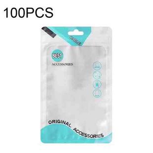 100 PCS  Charging Cable U Disk Universal Color Printing Sealing Pocket(11x18cm Green Matte)