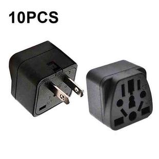 10 PCS WY-6 10A 250V Porous US Conversion Plug(Black)
