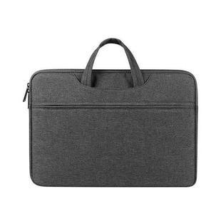 ST01 Large-Capacity Waterproof Shock-Absorbing Laptop Handbag, Size: 13.3 inches(Deep Sky Gray)