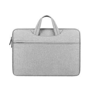 ST01 Large-Capacity Waterproof Shock-Absorbing Laptop Handbag, Size: 14.1-15.4 inches(Grey)