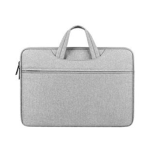 ST01 Large-Capacity Waterproof Shock-Absorbing Laptop Handbag, Size: 15.6 inches(Grey)