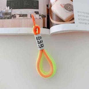 5 PCS Mobile Phone Case Fluorescent Lanyard Cellphone Wrist Rope(Orange Yellow)