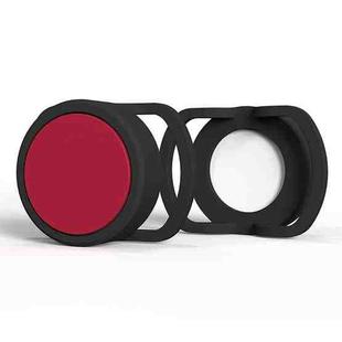 2 PCS  Anti-Lost Tracker Silicone Case for AirTag,Size:  24mm(Black+Red)