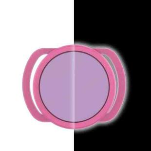 2 PCS  Anti-Lost Tracker Silicone Case for AirTag,Size:  24mm(Luminous Pink +Purple)