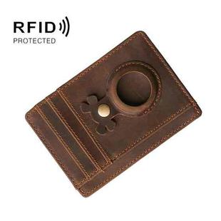 Tracking Locator Leather Wallet RFID Anti-theft Card Holder for AirTag, Color: Classic-Coffee